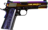 Cnc Firearms CNCGALAXY1911 Kimber 1911 Galaxy 45 ACP 71 5 Inch Polished Rainbow PVD Engraved  InchThe Galaxy Inch/Serrated Slide, Purple Maple Burl Grip | 198715467482