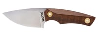 Woox BU.KNF030.01 Bad Boy  2.75 Inch Plain Drop Point D2 Steel Blade American Walnut w/ Brass Hardware Handle 6.25 Inch OAL | 810069392295