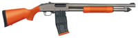 Mossberg 50220 590M  12 Gauge 101 18.50 Inch Tungsten Gray Cerakote Barrel  Steel Drilled  Tapped Receiver, Magpul SGA Safety Orange Synthetic Stock | 015813502207 | Mossberg | Firearms | Shotguns | Pump Action