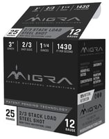 Migra Ammunitions M12SS23 Staxd  12Gauge 3 Inch 1 1/4oz 2/3Shot 25 Per Box/10 Case | 850060794452