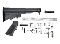 Dpms Panther Arms DP51655141530 CAR15 Lower Build Kit AR15 Black A2 Grip, Fiberlite Buttstock | 810141220218