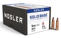 NOSLER BULLETS 6MM .243 100GR SOLID BASE SP 50CT | 054041380508