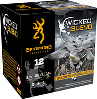 Browning Ammo B193431242 Wicked Blend  12Gauge 3.50 Inch 1 1/2oz 2/4BI Shot 25 Per Box/10 Case | 020892026421
