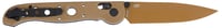 CRKT M1603XD M16 03XD 3.57 Inch Folding Spear Point Plain Desert Tan D2 Steel Blade w/Grivory Handle | 794023094688