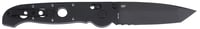 CRKT M1614XK M16 14Xk 3.97 Inch Folding Tanto Part Serrated Black TiNi D2 Steel Blade, Black Grivory Handle | 794023094695