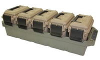 MTM Case-Gard AC5C 5-Can Ammo Crate Mini Dark Earth/Army Green Polypropylene | 026057362663