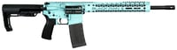 Black Rain Ordnance FUSIONTBB Fission  5.56 NATO 301 16 Inch Black Nitride Threaded Barrel, Robin Egg Blue Battleworn Aluminum Receiver w/Picatinny Rail, M-LOK Handguard, MFT Minimalist Black Polymer Sto  | .223 REM 5.56x45mm NATO 