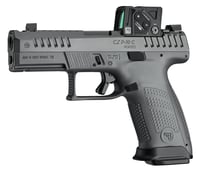 CZUSA 01582 P10 C w/Optic Compact Frame 9mm Luger 101 4 Inch Black Nitride Integral Compensator Barrel, Black Nitride Steel Serrated w/Optic Slide, Black Polymer Frame w/Accessory Rail Textured Grip, A | 9x19mm NATO | 806703015828