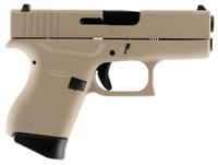 Glock UI4350204 G43 Subcompact Double 9mm Luger 3.39 Inch 61 Desert Tan Polymer Grip/Frame Grip Desert Tan Cerakote | 682146001204