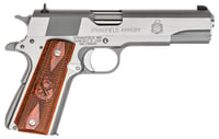 Springfield Armory PX9151L 1911 Loaded 45 ACP 5 Inch 71 Stainless Steel Crossed Cannon Cocobolo Grip | .45 ACP | 706397141516