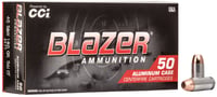 CCI 3477 Blazer CleanFire Handgun 40SW Lead Free 180gr Total Metal Jacket 50 Per Box/20 Case | 076683034779