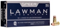 Speer 54232 Lawman Training CleanFire 357Sig 125gr Total Metal Jacket Flat Nose 50 Per Box/20 Case | 076683542328