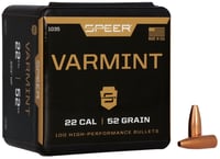 Speer Varmint Hollow Point Rifle Bullets .224 cal .224 52 gr JHP 100/ct | 076683010353