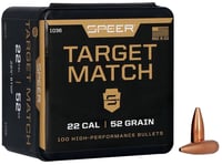 Speer Target Match Rifle Bullets .22 cal .224 52 gr BTHPM 100/ct | 076683010360