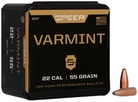 Speer Varmint Soft Point Rifle Bullets .224 cal .224 55 gr JSP 100/ct | 076683010476