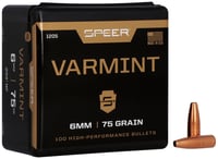 Speer Varminter Hollow Point Rifle Bullets 6mm .243 75 gr HP 100/ct | 076683012050