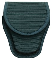 Bianchi 17390 7300 Covered Handcuff Case Standard Linked Handcuffs Accumold Black Basketweave 2.25 Inch Hook  Loop | 013527173904 | Bianchi | Accessories | Firearm Accessories | Shell Holders