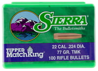 SIERRA TIPPED MK .224 77GR 100CT |.22 | 092763071779