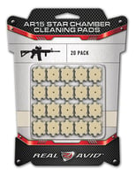 Real Avid AVAR15CP Star Chamber Cleaning Pads 223 Rem/5.56x45mm NATO Wool 20 Per Pkg | AR 15 GA | 813119011450