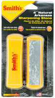 Smiths Products 50556 Arkansas Sharpening Stone Hand Held 4 Inch Ceramic Stone Sharpener Plastic Handle White/Yellow | 027925505564