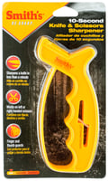 Smiths Products JIFFS 10Second Knife  Scissor Sharpener Hand Held Fine, Coarse Carbide, Ceramic Sharpener Plastic Handle Yellow | 027925190029