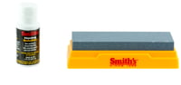 Smiths Products SK2 2 Stone Sharpening Kit 4 Inch/5 Inch Fine Arkansas Stone Sharpener Fine/Medium Handle Yellow | 027925007556