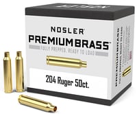 Nosler 10056 Premium Brass Unprimed Cases 204 Ruger Rifle Brass/ 50 Per Box | 054041100564 | Nosler | Reloading | Brass 