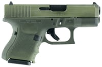 Glock UG2650204 G26 Gen 4 Double 9mm Luger 3.42 Inch 101 OD Green Interchangeable Backstrap Grip OD Green Battleworn | 682146001754