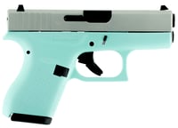 Glock UI4250201RES G42 Subcompact Double 380 Automatic Colt Pistol ACP 3.25 Inch 61 Robin Egg Blue Polymer Grip/Frame Grip Silver Aluminum Alloy | 682146001891
