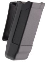 SINGLE MAG SINGLE STACK MAG CASE BLACKBlack Matte Single Magazine Case Single stack 9mm/.40 cal - Black - Built-in tension spring keeps your mag secure but allows for rapid removal | 648018014369