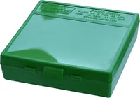 MTM AMMO BOX 9MM LUGER/.380ACP /9X18 100ROUNDS GREEN | 026057116105