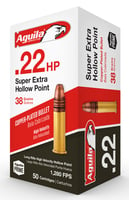 Aguila Super Extra Rimfire Ammunition .22 LR 38 gr CPHP 38 gr 1280 fps 50/ct | .22 LR | 640420001036