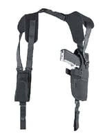 Uncle Mikes 75021 Pro-Pak Vertical Shoulder Holster Shoulder Size 02 Black Nylon Harness Fits SW K/L  Similar Fits 4 Inch Barrel Right Hand | 043699750214
