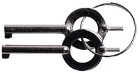 Uzi Accessories UZIKEYPAIR Handcuff Key Set Silver Metal | 024718926490