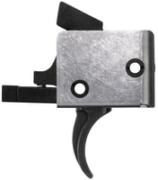 CMC Triggers 92501 DropIn  SingleStage Curved Trigger w/ 44.50 lbs Draw Weight  Black/Silver Finish | 850544004084