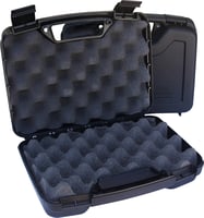 MTM Case-Gard 805-40 Single Handgun Case  made of Polypropylene with Textured Black Finish, Foam Padding  Latches 9.70 Inch x 5.70 Inch x 2.80 Inch Interior Dimensions Holds Handguns up to 4 Inch Barrels or Less | 026057315409