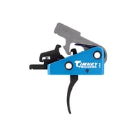 Timney Triggers 663S Targa Long Trigger  Two-Stage Curved Trigger with 2 lbs Draw Weight  Black/Blue Finish for AR-Platform | 081950663231