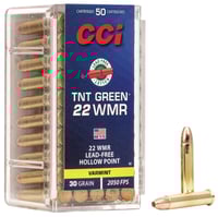 CCI 0060 TNT Green  22WMR 30gr Speer TNT Green Hollow Point 50 Per Box/40 Case | .22 WMR | 076683000606