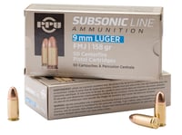 PPU PPS9MM Subsonic  9mmLuger Subsonic 158gr Full Metal Jacket 50 Per Box/20 Case | 9x19mm NATO | 8605003810131