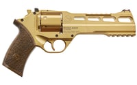 Chiappa Firearms 340225 Rhino 60DS Medium Frame 357 Mag 6 Shot, 6 Inch Gold Plated PVD Steel Vent Rib Barrel  Cylinder, Gold Plated PVD Aluminum Frame,  Walnut Grip, Concealed Hammer | .357 MAG | 8053670712201