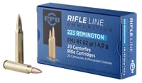 PPU PP223F2 Standard Rifle  223Rem 62gr Full Metal Jacket Boat Tail 20 Per Box/50 Case  | .223 REM | 8605003812326
