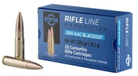 PPU Standard Rifle Ammunition .300 AAC Blackout 125 gr HPBT 1340 fps 20/ct | .300 BLK | 8605003812432