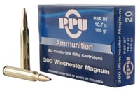 PPU PP3002 Standard Rifle  300WinMag 165gr Soft Point Boat Tail 20 Per Box/10 Case  | .300 WIN MAG | 8605003812555