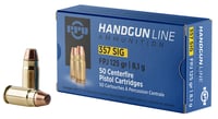 PPU PPH357S Handgun  357Sig 125gr Flat Point Jacketed 50 Per Box/20 Case  | .357 SIG | 8605003812302