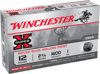 Winchester Ammo X20RSM5VP Super X  20Gauge 2.75 Inch 3/4oz Rifled Slug Shot 15 Per Box/10 Case  | 20GA | 020892013476