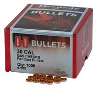 Hornady 7070 Crimp-On Gas Checks 30 Cal Cast Bullets/ 1000 Per Box | 090255270709