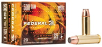 FUSION 500 SW 325GR 20RD/BXFusion Handgun Ammunition .500 SW  Fusion SP Bullet  325 grain  Inherently accurate  High weight retention  Internally skived for consistent upsets  Premium performance at lower cost  20 rounds per boxium performance at lower cost  20 rounds per box | .500 SW MAG | 029465061630