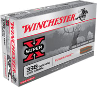 Winchester Ammo X3381 Power-Point  338 Win Mag 200 gr Power Point 20 Per Box/ 10 Case  | .338 WIN MAG | 020892200982
