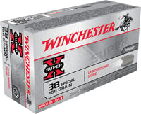 Winchester Ammo X38S1P Super X  38 Special 158 gr Lead Round Nose 50 Per Box/ 10 Case | 020892200180 | Winchester | Ammunition | Pistol 