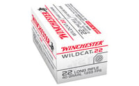 Winchester Ammo WW22LR USA Wildcat 22 22 LR 40 gr Lead Round Nose LRN 50 Bx/ 100 Cs  | .22 LR | 020892100060